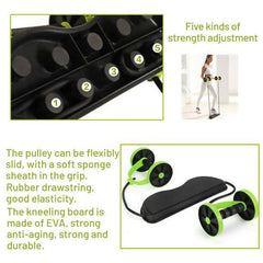 2-in-1 Double AB Roller Wheel Fitness Abdominal Core Exercise Equipment