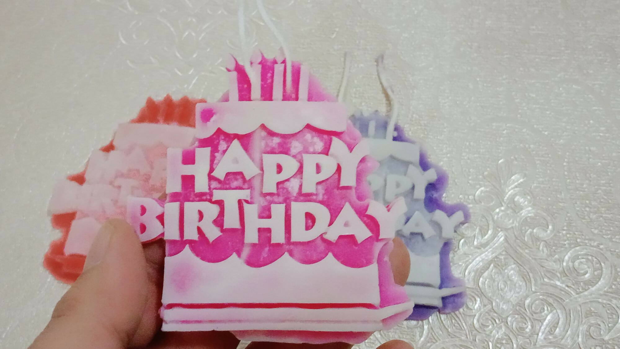 Happy Birthday Scented Candle Cake Topper