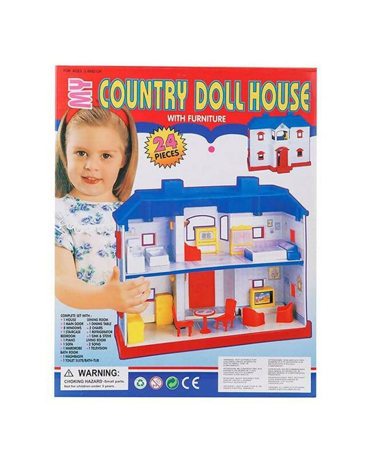 Country Doll House Play set for Girls - 24 Pieces - ValueBox