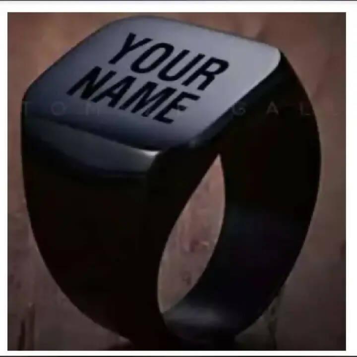 Customized Titanium Ring with Your Name Multicolour - ValueBox