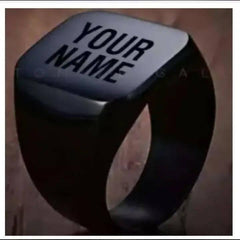 Customized Titanium Ring with Your Name Multicolour - ValueBox