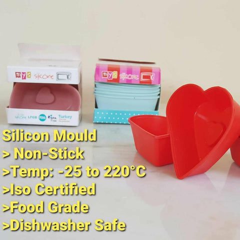 6 pieces silicone Baking Mould For Cake - ValueBox