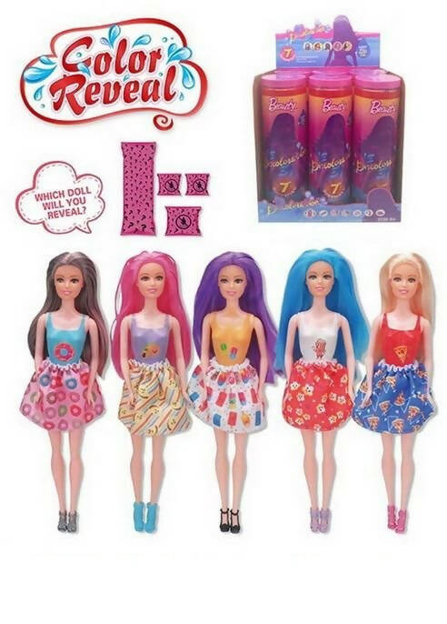 1Pc Color Reveal Doll With 7 Surprises
