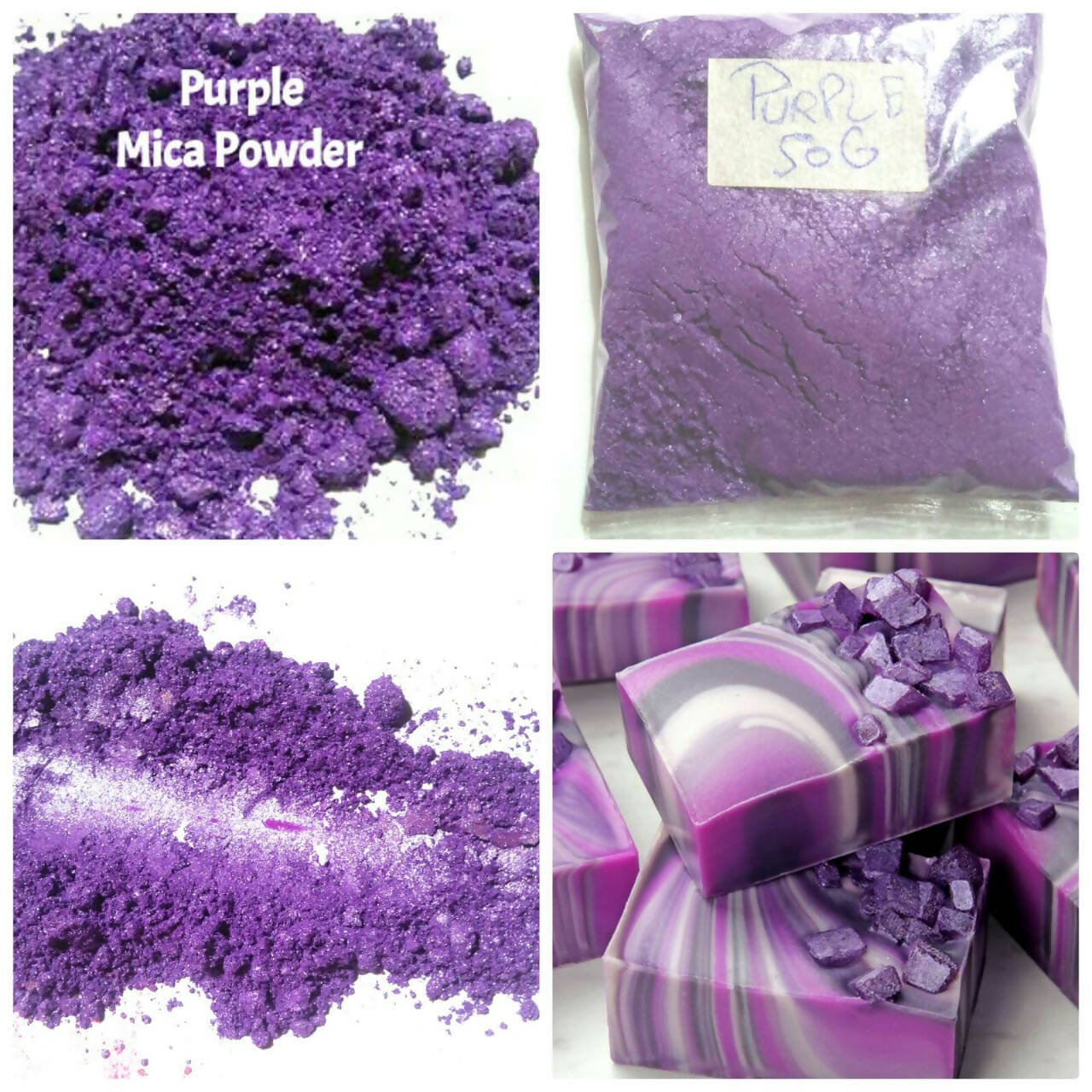 50 Gram Purple Mica Pearl Pigment Powder Epoxy Resin Purple Color