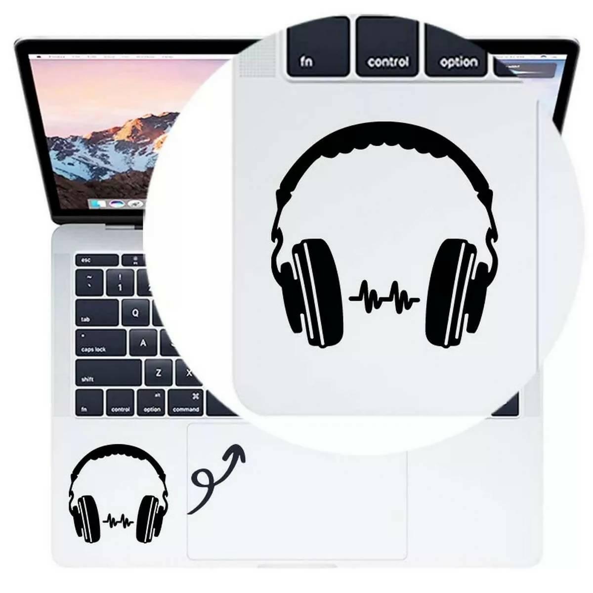 Headphone heart beat Laptop Sticker Decal, Car Stickers, Wall Stickers High Quality Vinyl Stickers by Sticker Studio - ValueBox