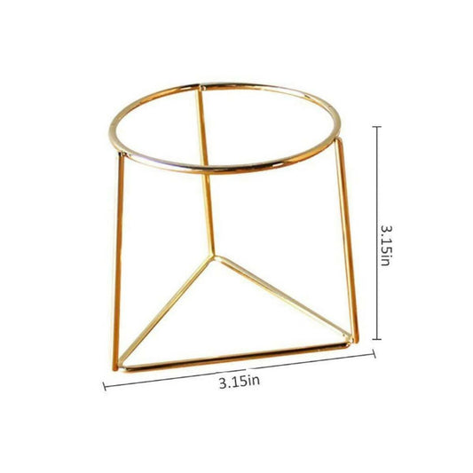 Pot Stand Flower Pot Geometric Metal Rack Plant Care Display Holder Stand 3 inch - ValueBox