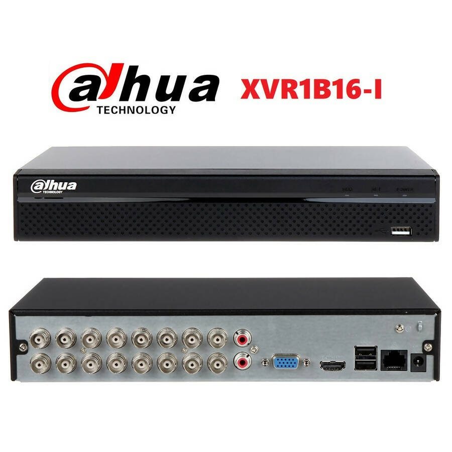 DAHUA XVR-1B16-I 16 Channel Penta-brid 1080N/720p Compact 1U 1HDD WizSense Digital Video Recorder