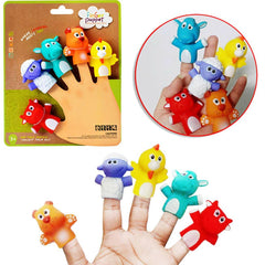 Finger Puppet - Farm Animals - 5 Fingers - Multi Color - ValueBox