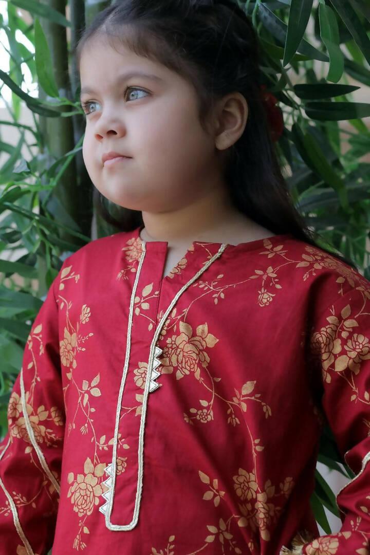 MAROON GIRLS KURTI - ValueBox