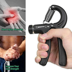 Hand Gripper Adjustable Resistance 10kg To 60kg Non-Slip Hand Grip Strength Trainer Fingers Wrist Exerciser With Free Gift - ValueBox