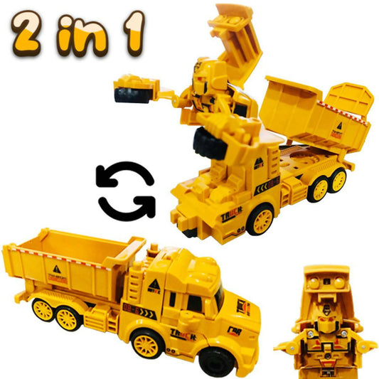 2 in 1 Transformer Construction Truck - Robot Features - ValueBox