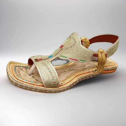 Lawa Zari Chappal Design Embroidered