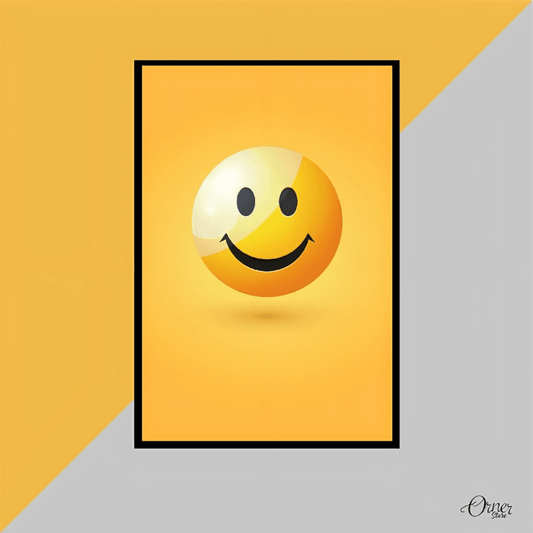 Home & Wall Decor Painting Natural Smile Emoji | Emoji Wall Art - ValueBox