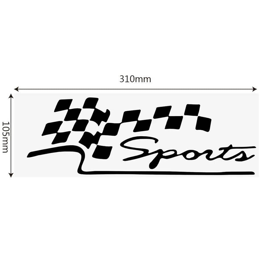 Sports (White) Bonnet Sticker - ValueBox