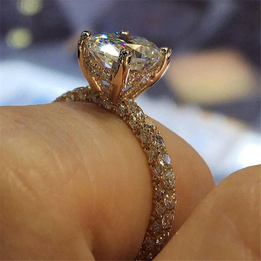 Fashion Women Jewelry Ring Elegant Crystal Rhinestones