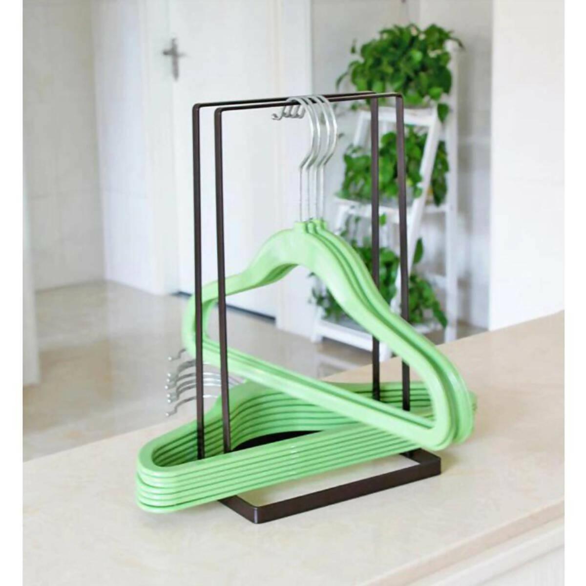 Mini Metal Clothes Organizer Rack Sturdy Iron Hanger Caddy Storage Holder Stacker for Closet & Room, Laundry Rooms Drying Stand - ValueBox