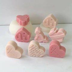 6 Different Styles Scented Heart Candles - ValueBox