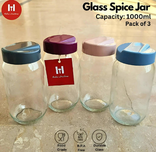 Glass Jar 1000ml - Pack of 3