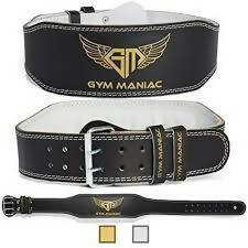 Weight Lifting Belt Cow Hide real Leather Back Gym Lifting Weight Belt