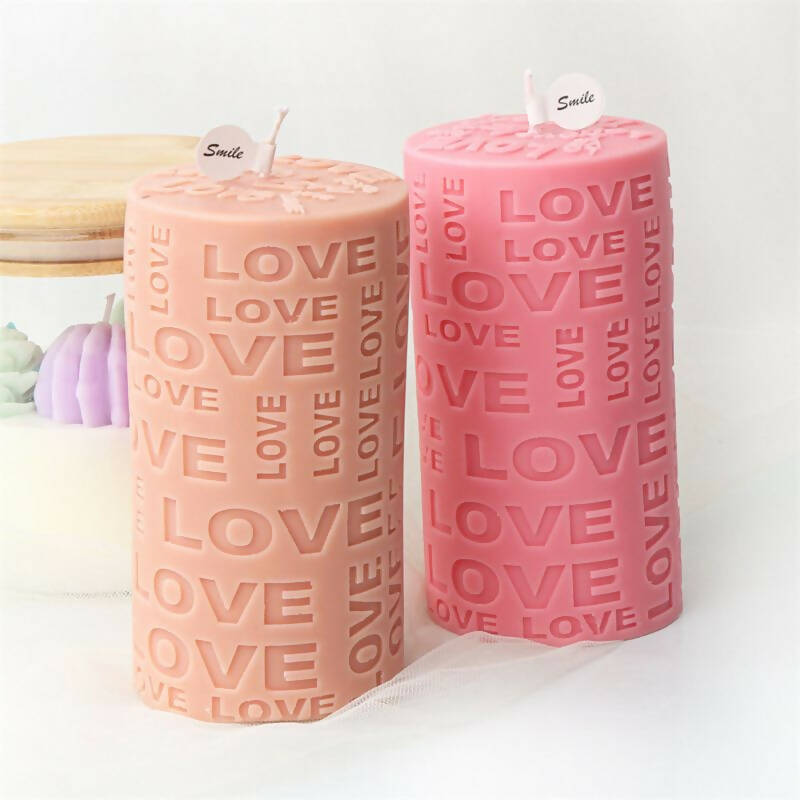 One Long and 370 grams 3D Cylinder Pillar candle