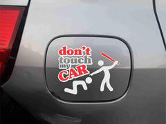 Don't Touch My Car (White and Red) sticker. Auto Styling decals stickers for Decoration.