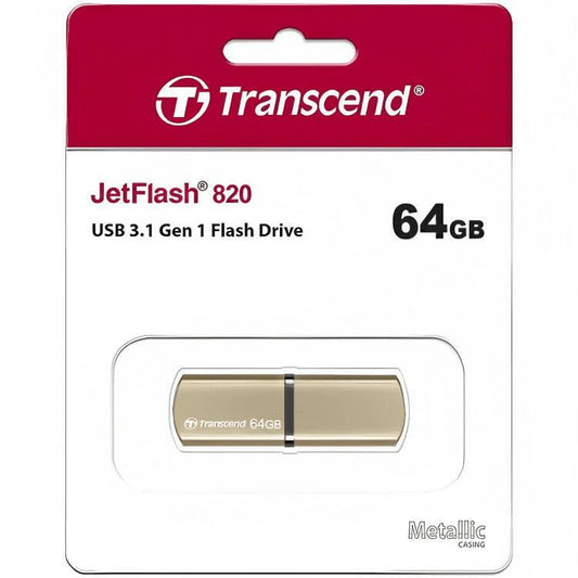 64GB Transcend USB Flash Drive 3.1 Speed - JetFlash 820