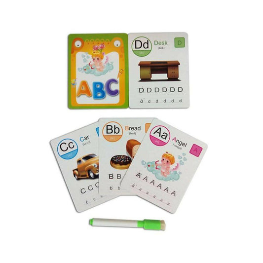 Abc Alphabets Learning Flash Cards With Marker for Kids - ValueBox