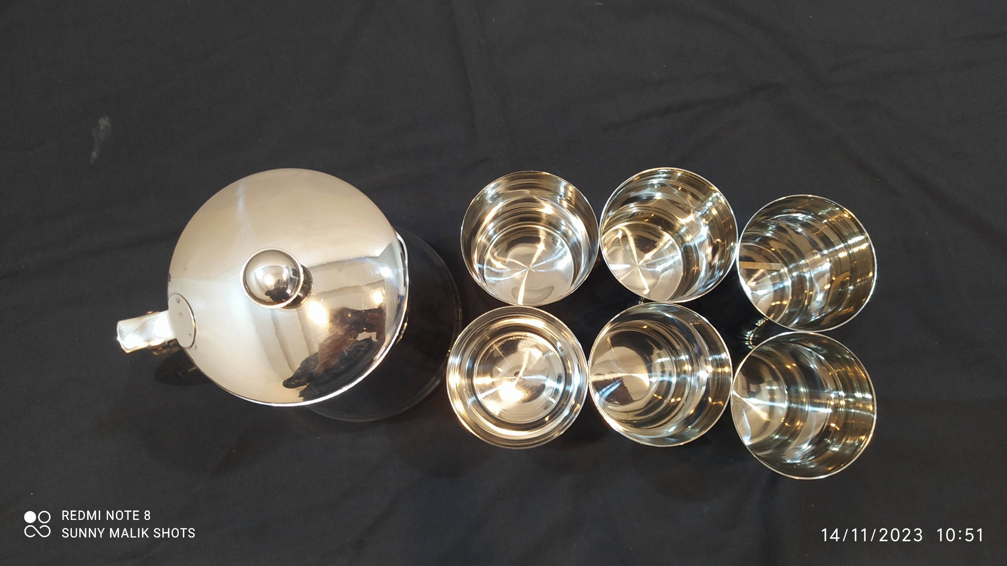 Glass and Jug Water Set of 7 Stainless steel