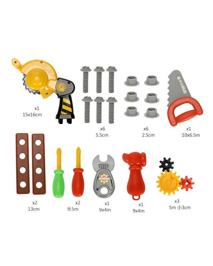 Construction Tools Pretend Play Set Briefcase - Yellow - ValueBox