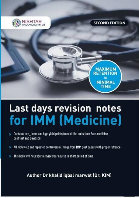 LAST DAY REVISION NOTES FOR IMM BY DR. KHALID IQBAL MARWAT 2ND EDITION - ValueBox