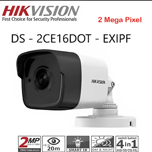 Hikvision DS-2CE16DOT- 2MP Night Vision Analog CCTV 1080P Camera