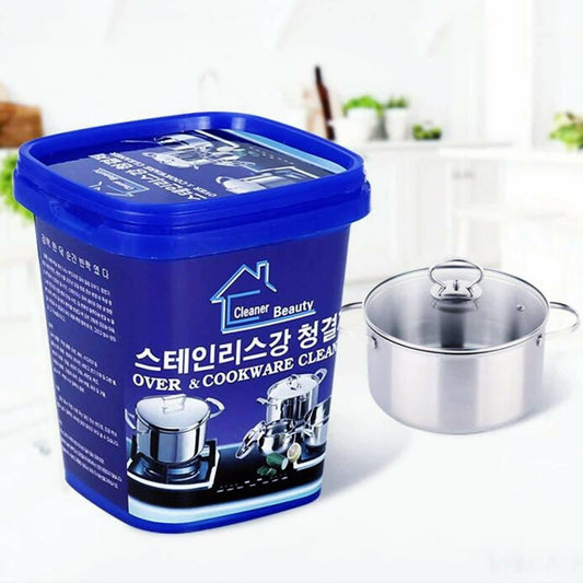 Powerful stainless Steel Cookware Cleaning Paste Remove Stains From Pots Pans Multipurpose Cleaner nd polish - ValueBox