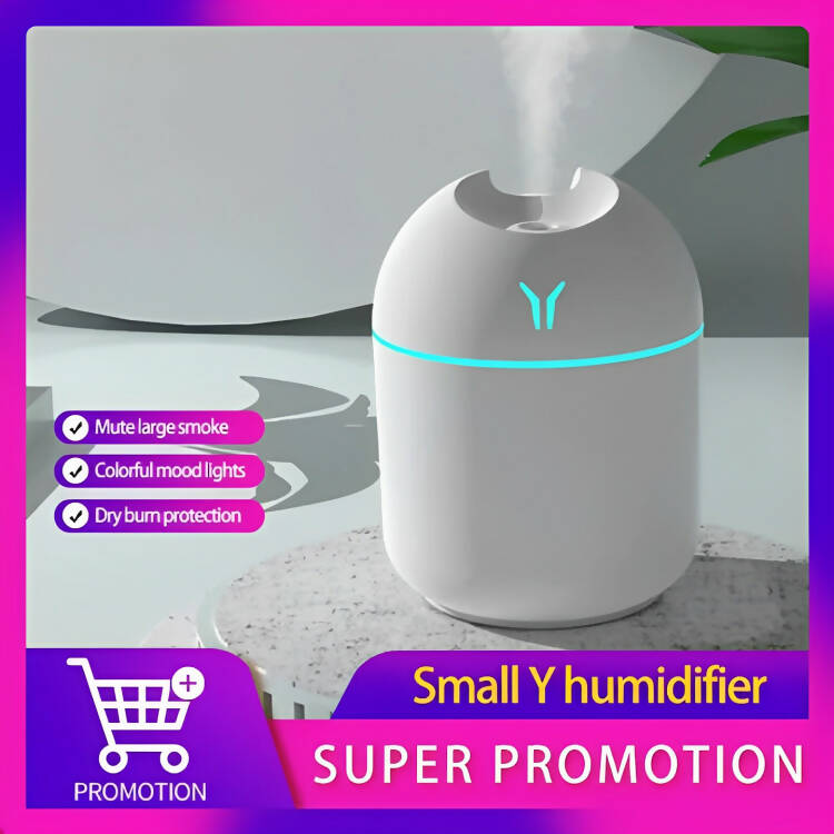 Humidifier 250ML Mini Ultrasonic Air Humidifier Romantic Light USB Essential Oil Diffuser Car Purifier Aroma Anion Mist Maker With LED Lamp