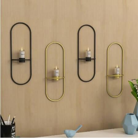 Stylish Candle Holder Metal Wall Decorations Candlestick Geometric Tea Light Home Decor Crafts Wedding Decoration - ValueBox