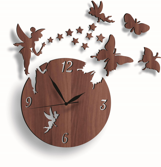 Wooden Wall Clock Fairy Home Decor Watches Good Quality Products
