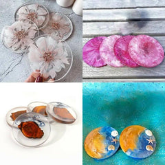 4 Pieces Shiny And Glossy Glass Coasters and Glass Covers - ValueBox