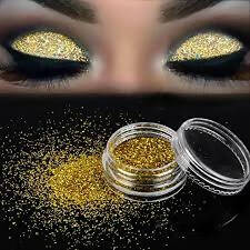 Sparkly Glitter Eye Shadow Golden for Eye Makeup
