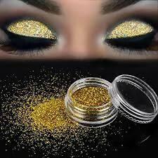 Sparkly Glitter Eye Shadow Golden for Eye Makeup - ValueBox