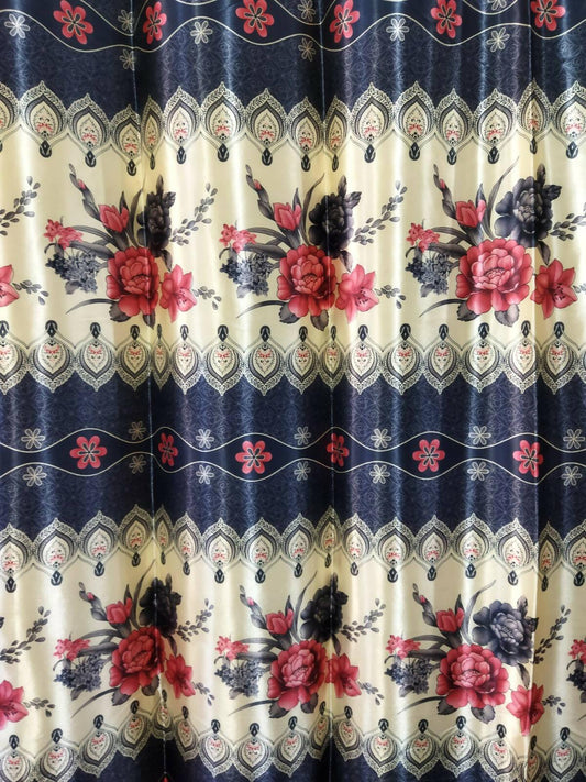 Silk printed curtain