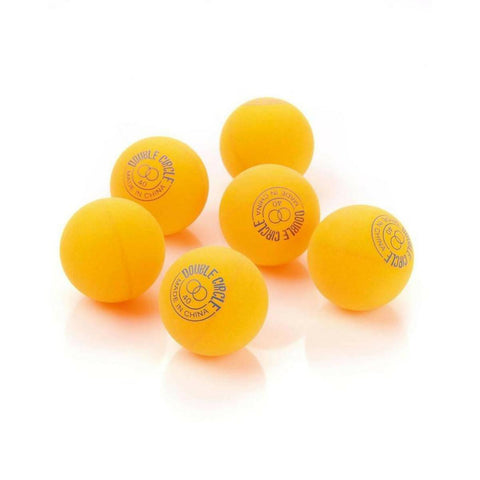 Pack of 6 - Double Circle Table Tennis Ping Pong Balls - Orange - ValueBox