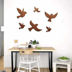 3d Shapes Wooden Sparrow - Pack of 6 Sparrow or Sparrows