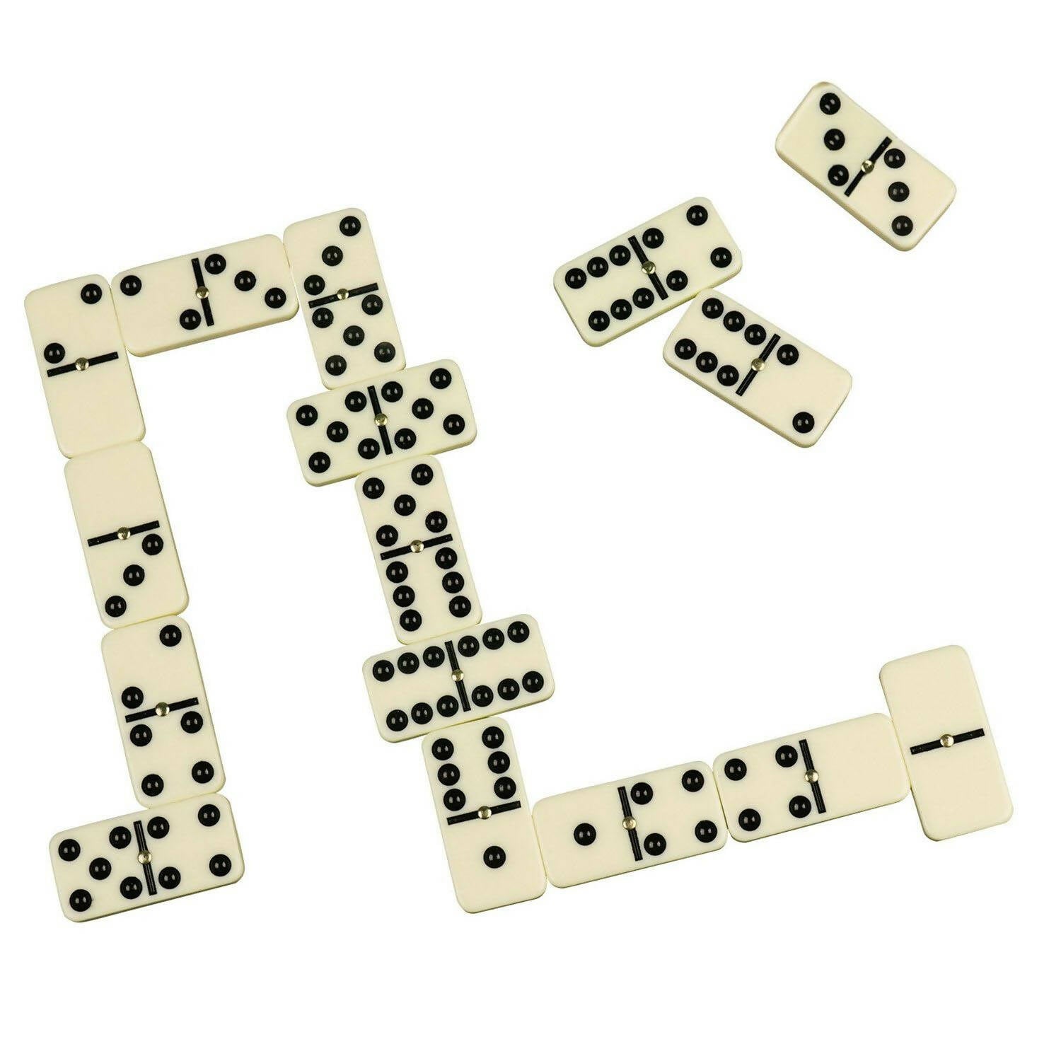 Dominoes Set- 28 Pieces Double-Six Ivory Domino Tiles Set Classic Numbers Table Game