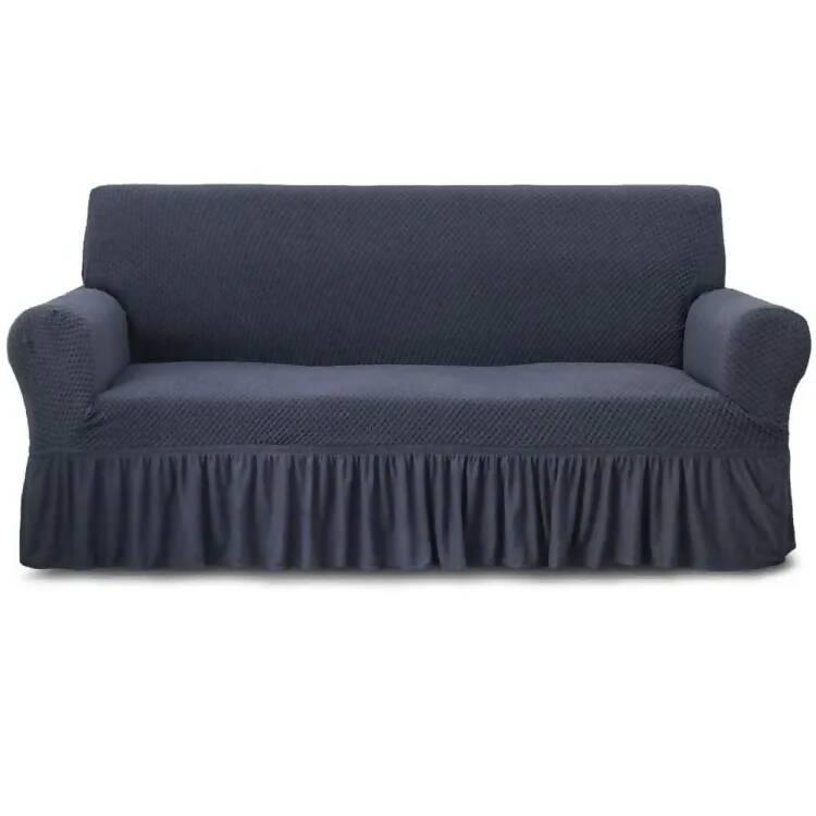 Turkish Style Sofa cover - Frill sofa cover 1 seater , 2 seater , 3 seater , 5 seater , 6 seater , 7 seater - jersey fabric , Dust Resistant fabric , Washable ( standard size ) - ValueBox