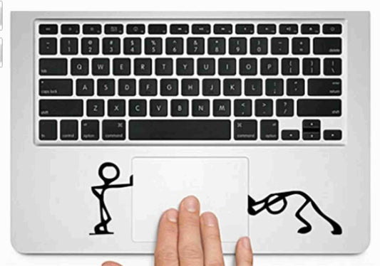 Push and Stand Matchman Decal Skin for Macbook Trackpad Vinyl Sticker ,Matchstick Man Laptop Stickers for Girls and Boys, Car Sticker Window Decals by Sticker Studio