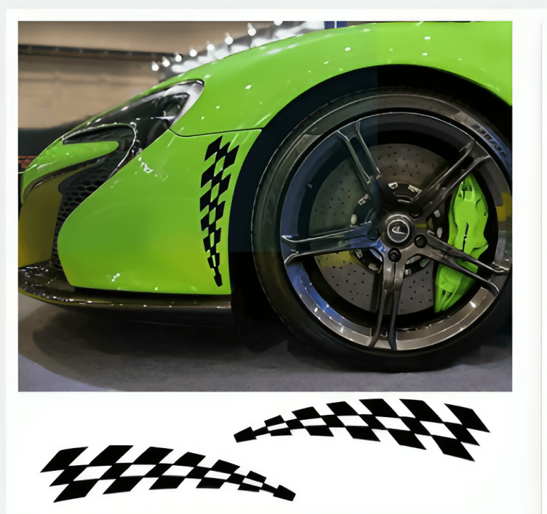 2Pcs Car Racing Stickers vinyl film Auto Wheel Eyebrow Decal For Toyota Honda Car Tuning Accessories - ValueBox