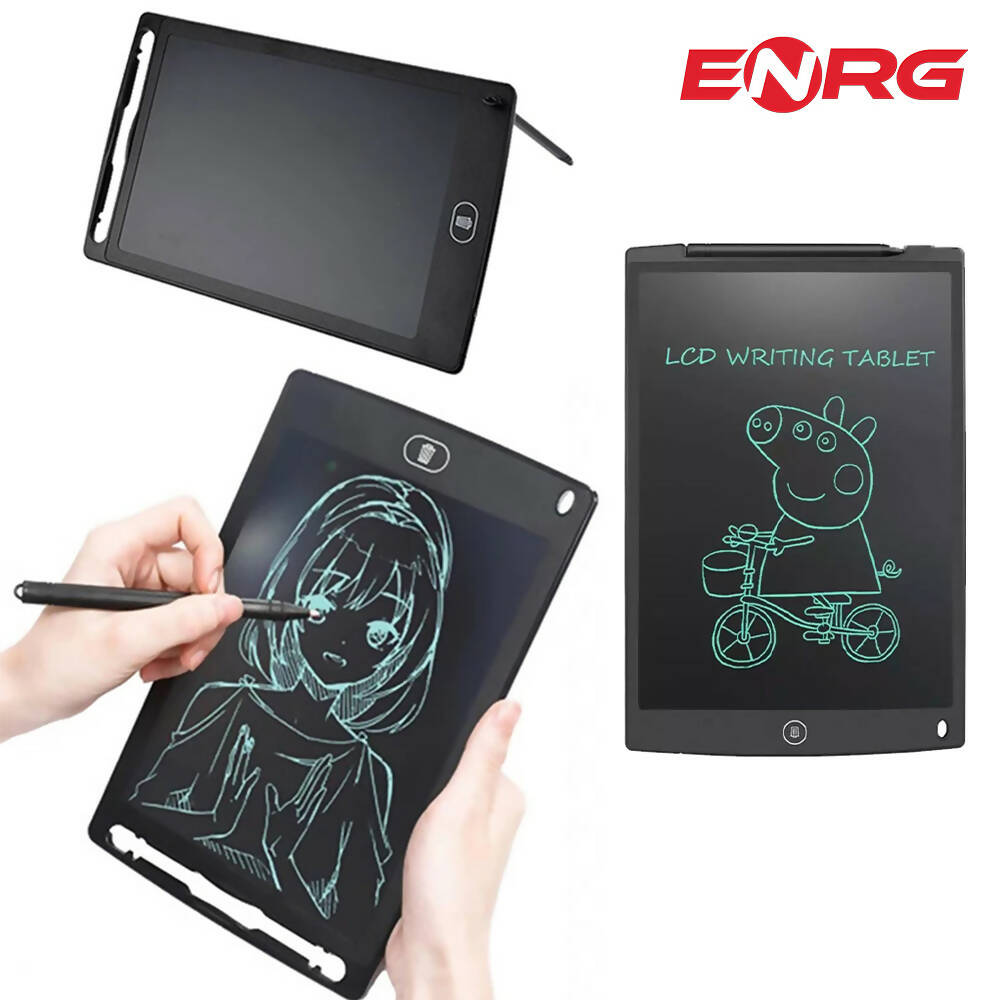 Energy - ENRG LCD Writing Tablet Pad For Kids Electric Drawing Board Digital Graphic With Pen 8 Inches Black