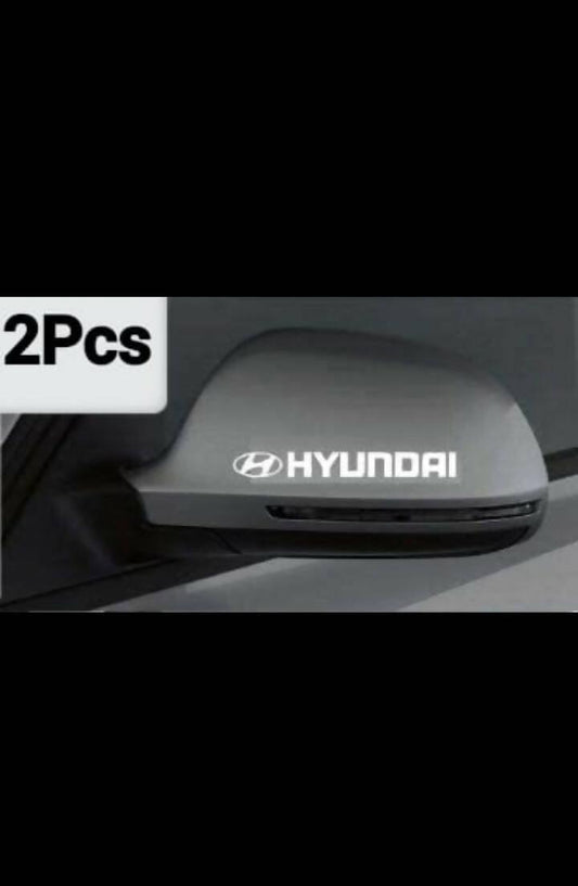 2Pcs/Pair HYUNDAI side mirror Decal sticker emblem logo Car Sticker Accessories Vinyl Decals Creative Decals Design Waterproof Auto Tuning Styling Bumper Truck Decal Vinyl car sticker - ValueBox