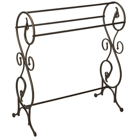 Standing Towel Stand With Storage Shelf Towel Rack Stand Metal - ValueBox