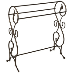 Standing Towel Stand With Storage Shelf Towel Rack Stand Metal - ValueBox