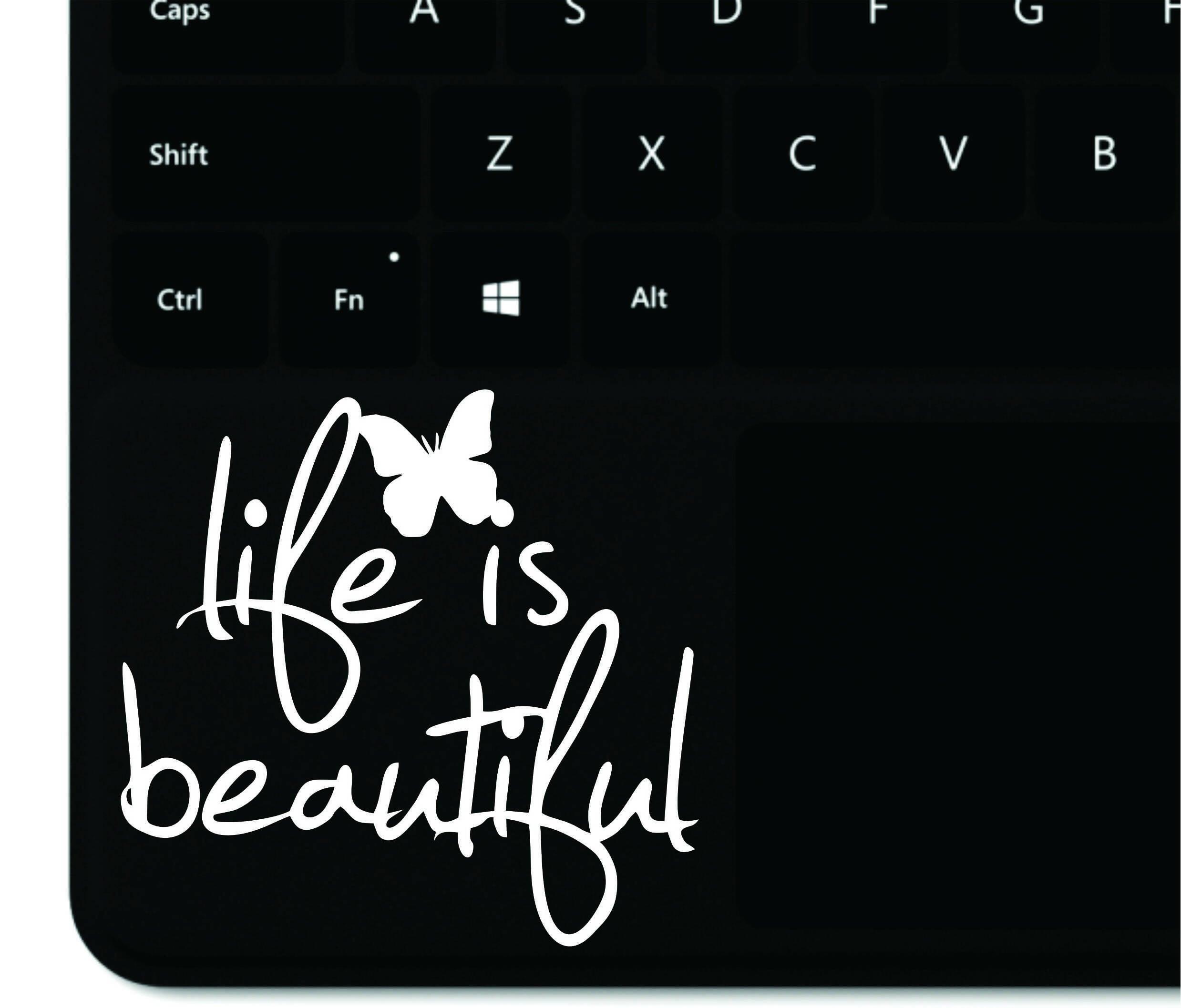 Life is beautiful Laptop Sticker Decal, Car Stickers, Wall Stickers High Quality Vinyl Stickers by Sticker Studio - ValueBox